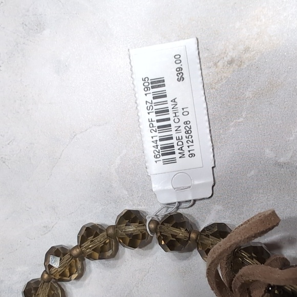 J. JILL Tropical Dreams Green and Tan Beaded Stretch Bracelets NWT - Picture 4 of 6